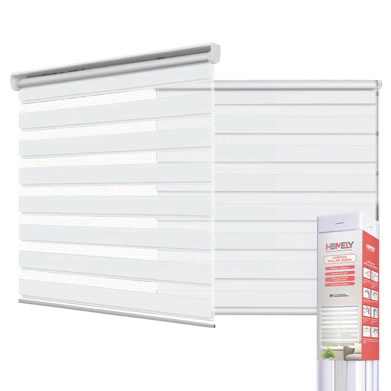 CORTINAS ROLLER DUO 100% DIA Y NOCHE ZEBRA 150X200CM HOMELY