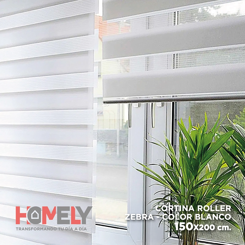 CORTINAS ROLLER DUO 100% DIA Y NOCHE ZEBRA 150X200CM HOMELY - 9