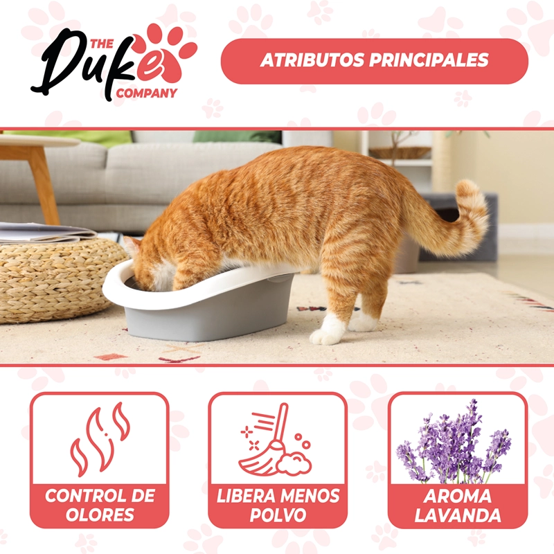 ARENA PARA GATO 20 KILOS DUKE BENTONITA AGLUTINANTE LAVANDA - 2