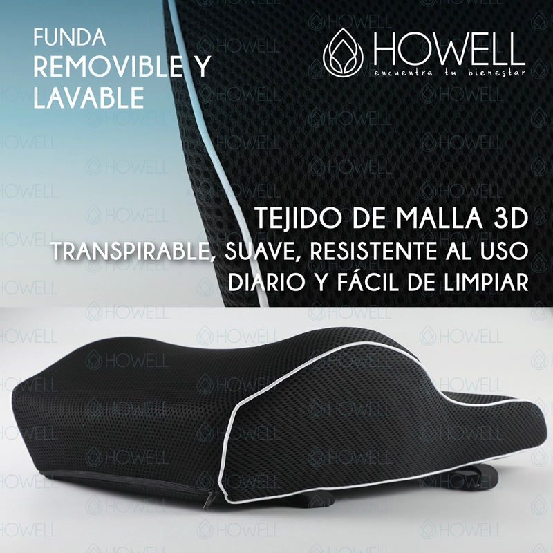 COJIN LUMBAR ORTOPEDICO 3D MESH HOWELL ESPALDA MEMORY DORSAL - 8