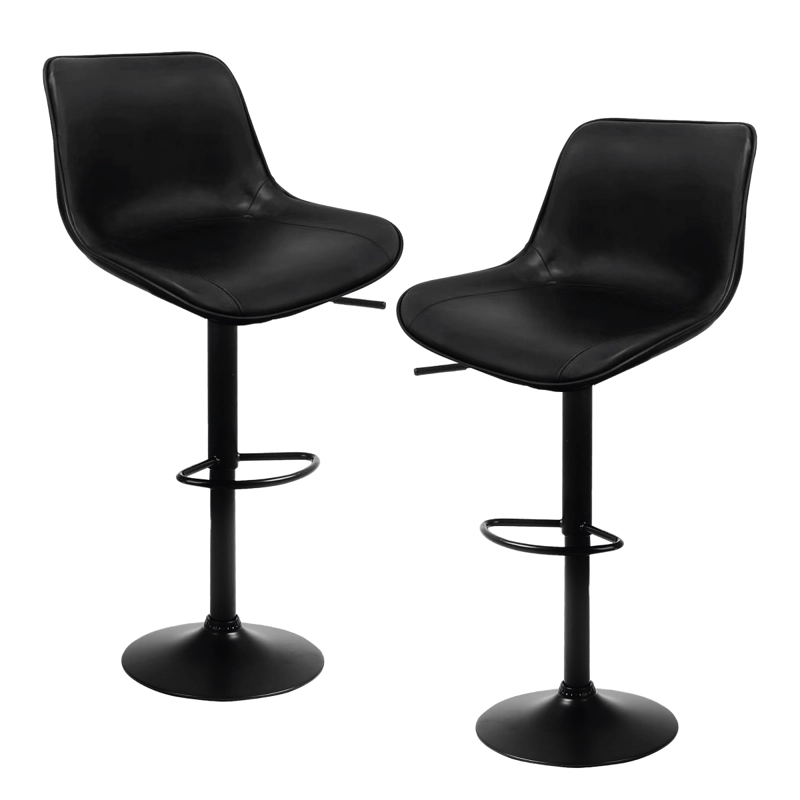 TABURETE SILLA DE BAR HOMELY ALTURA REGULABLE COCINA 80CM X2 - 1