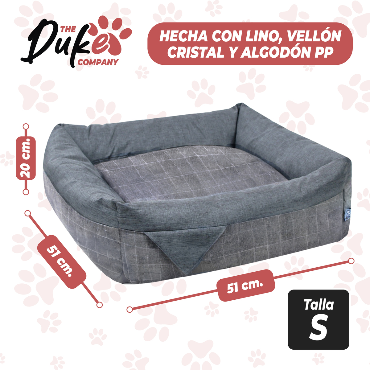 CAMA PARA PERRO MASCOTAS ANTIESTRES LAVABLE DUKE TALLA S - 2
