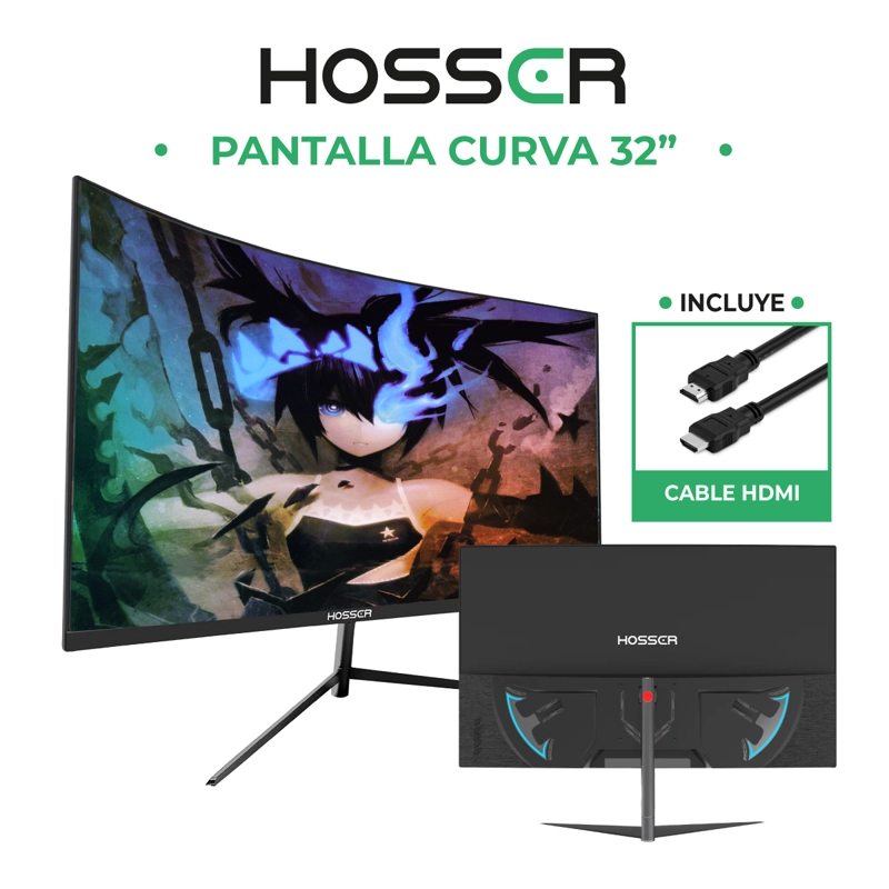 MONITOR PC GAMER CURVO 32 PULGADAS HOSSER FHD GAMING - 5