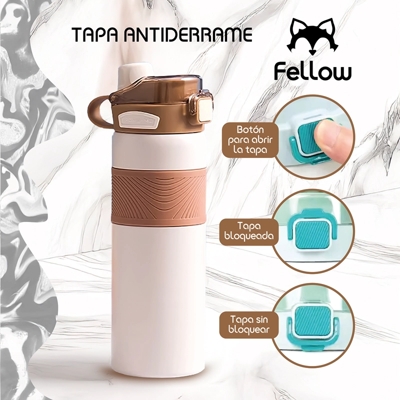 TERMO BOTELLA TERMICA TAURI BY FELLOW MUG AGUA CAFE 800ML - 3