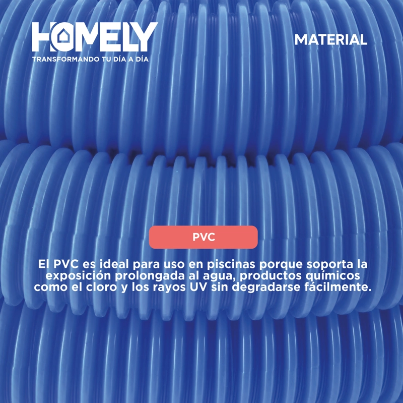 MANGUERA PARA PISCINA 15M LIMPIAFONDOS HOMELY PVC 38MM - 4