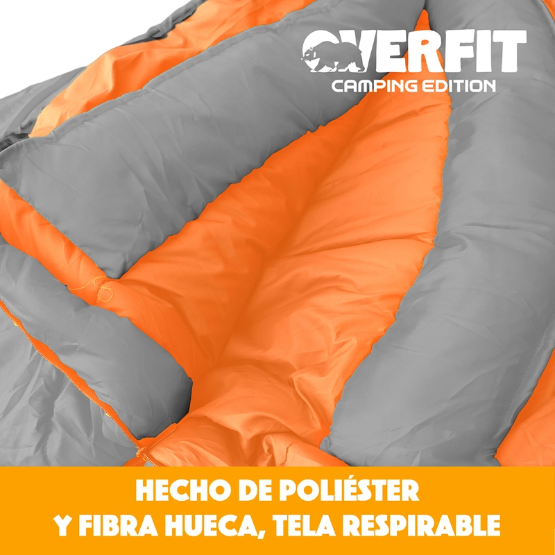 SACO DE DORMIR TERMICO 0 A 15 GRADOS MOMIA OVERFIT CAMPING - 6