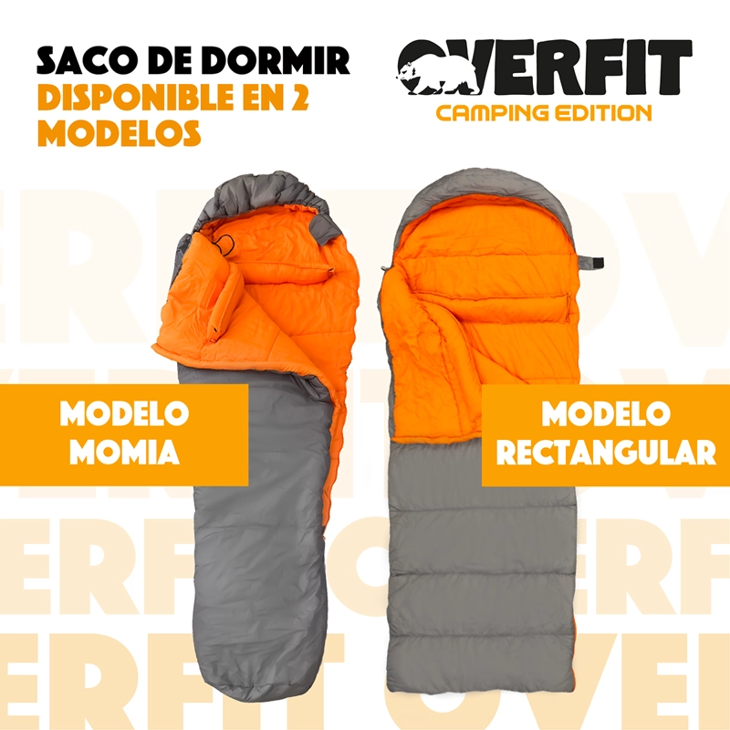 SACO DE DORMIR TERMICO 0 A 15 GRADOS MOMIA OVERFIT CAMPING - 7