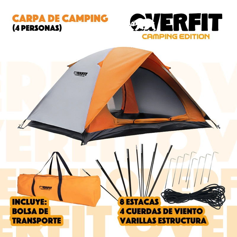 CARPA DE CAMPING 4 PERSONAS IGLU OVERFIT IMPERMEABLE 500MM - 4