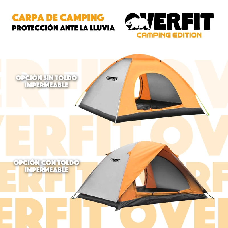 CARPA DE CAMPING 4 PERSONAS IGLU OVERFIT IMPERMEABLE 500MM - 5