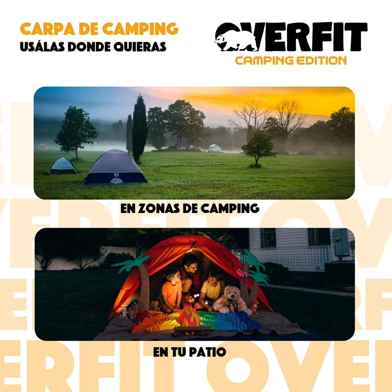 CARPA DE CAMPING 4 PERSONAS IGLU OVERFIT IMPERMEABLE 500MM - 6