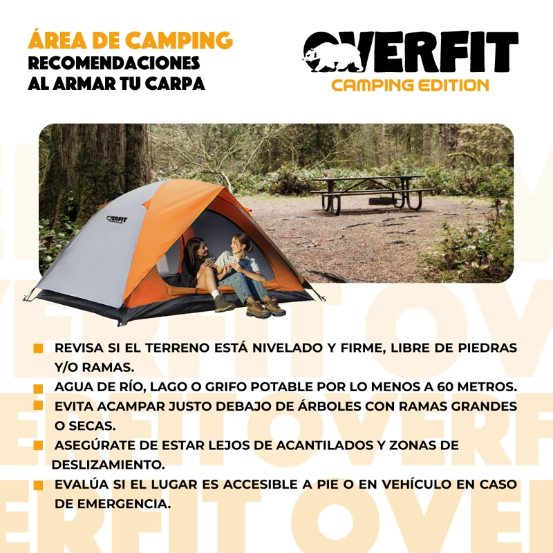 CARPA DE CAMPING 4 PERSONAS IGLU OVERFIT IMPERMEABLE 500MM - 7