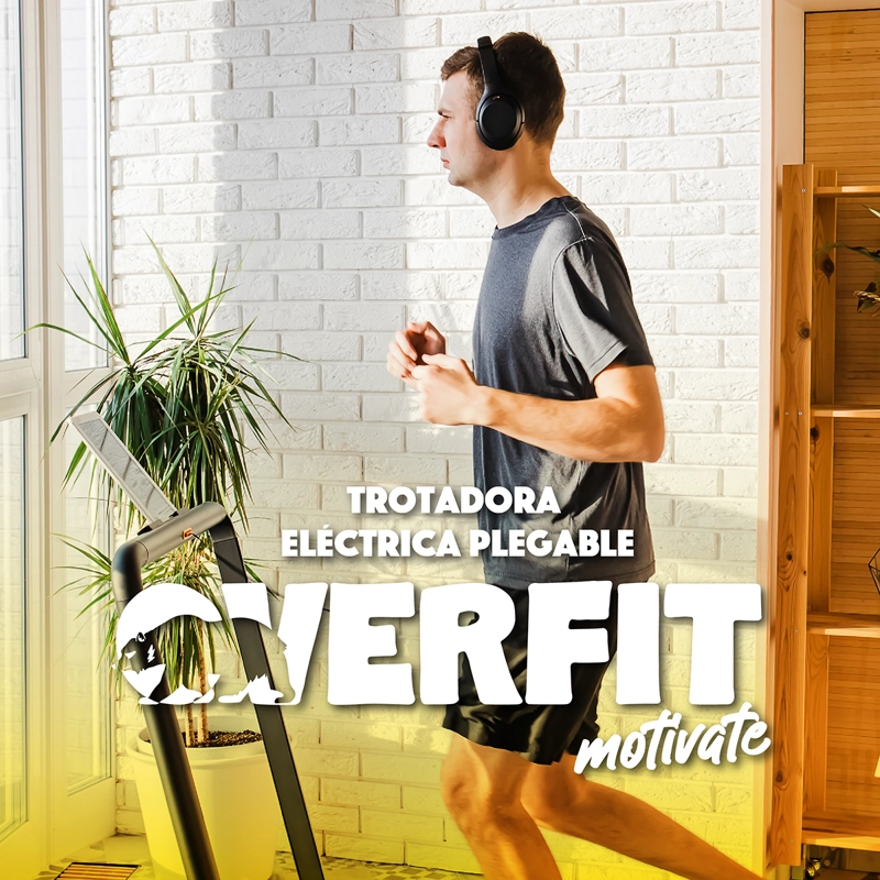 TROTADORA 2 HP OVERFIT CAMINADORA ELECTRICA PLEGABLE 10 KM/H - 10