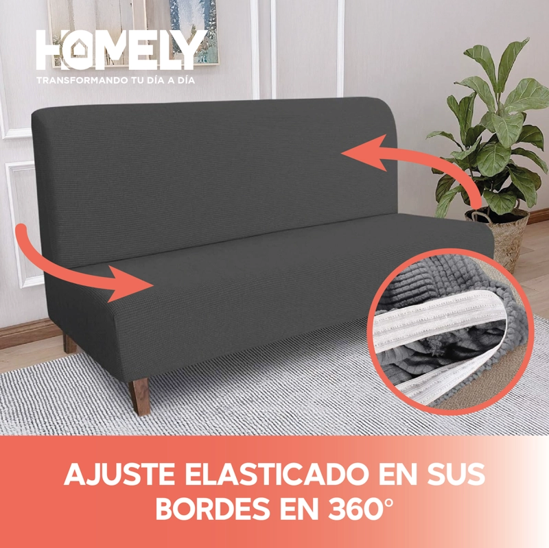 FUNDA CUBRE SILLON SOFA FUTON HOMELY 3 CUERPOS PREMIUM - 5
