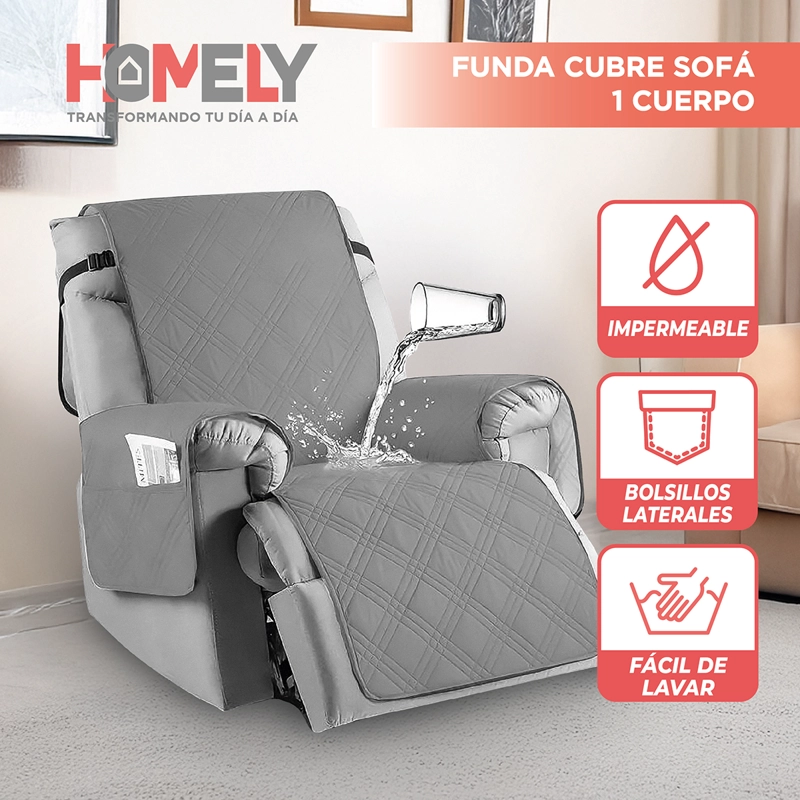 FUNDA CUBRE SILLON SOFA HOMELY AJUSTABLE IMPERMEABLE - 2