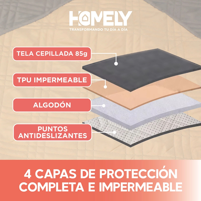 FUNDA CUBRE SILLON SOFA HOMELY AJUSTABLE IMPERMEABLE - 4