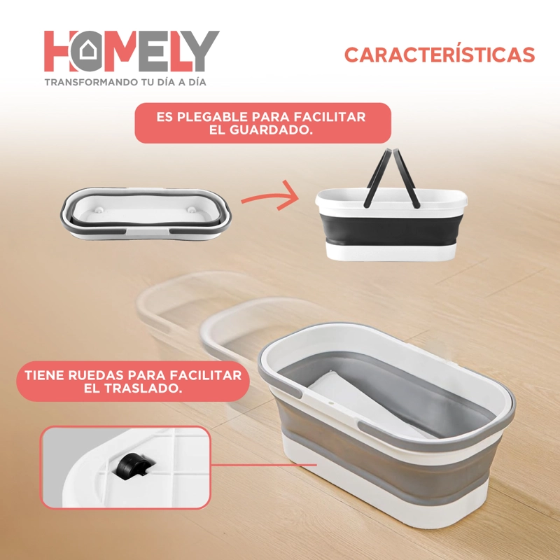 MOPA PLANA GIRATORIA 360° BALDE PLEGABLE HOMELY MICROFIBRA - 8