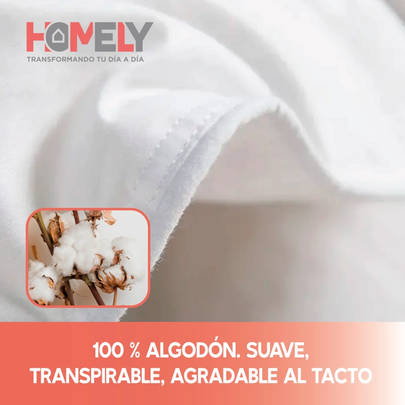 CUBRECAMA COBERTOR 1.5 PLAZAS 90% PLUMA PECHO GANSO HOMELY - 4