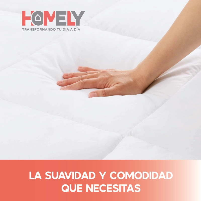 CUBRECAMA COBERTOR 1.5 PLAZAS 90% PLUMA PECHO GANSO HOMELY - 7