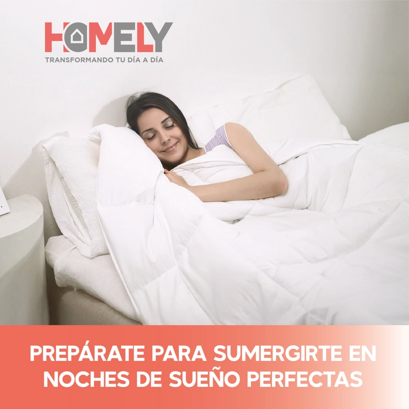 CUBRECAMA COBERTOR 1.5 PLAZAS 90% PLUMA PECHO GANSO HOMELY - 8