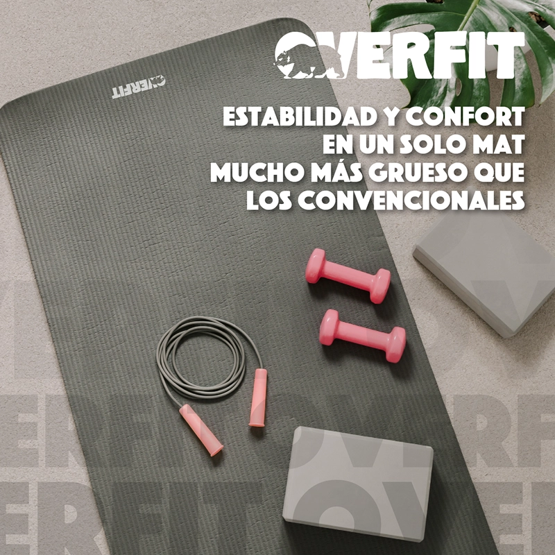 MAT YOGA NBR 15MM OVERFIT EJERCICIO ALFOMBRA ANTIDESLIZANTE - 9