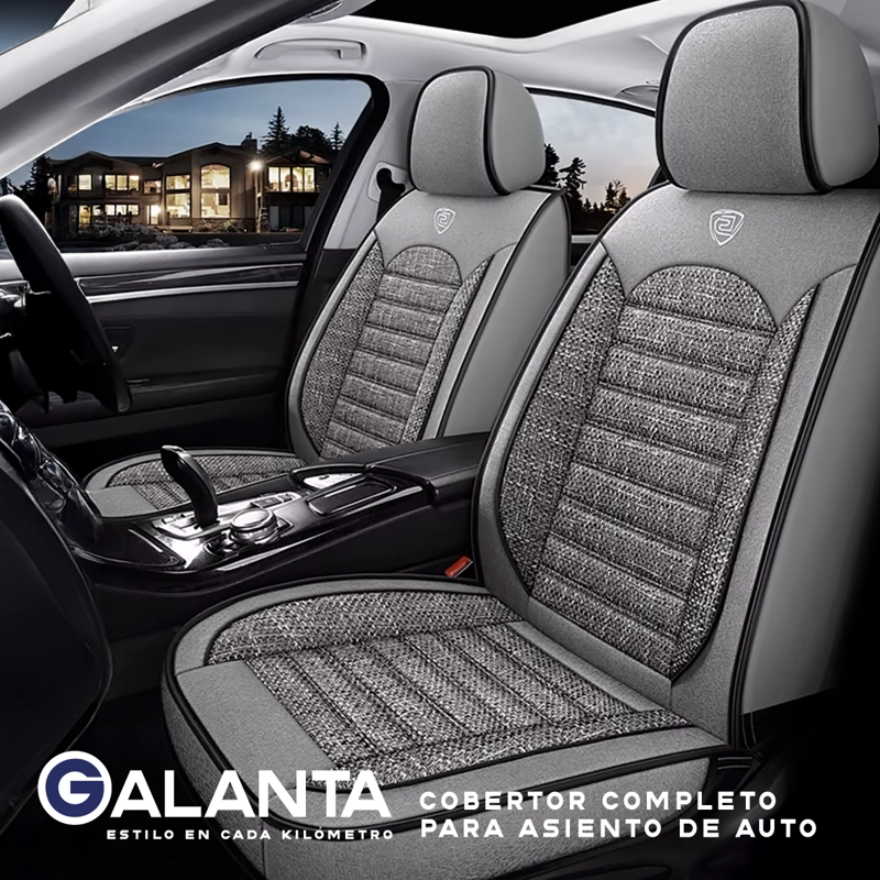 FUNDA CUBRE ASIENTO LINO PU GALANTA SET 5 ASIENTOS LUXURY - 9