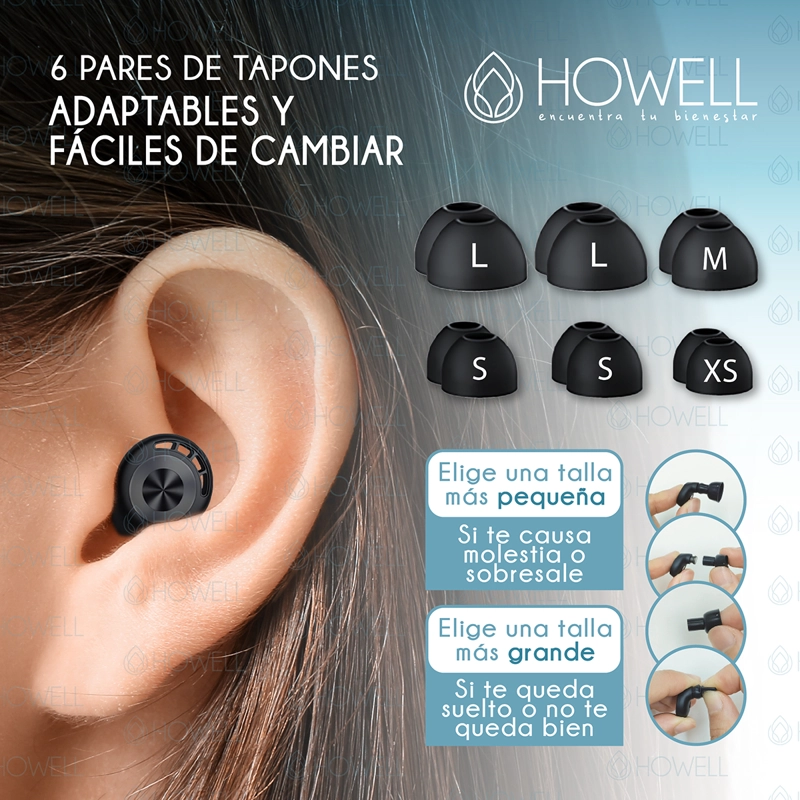 PROTECTORES AUDITIVOS TAPONES ANTI RUIDO 45DB HOWELL - 5