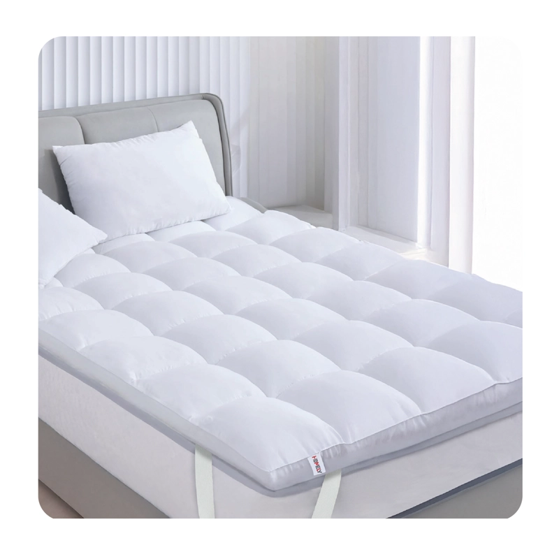 TOPPER CUBRE COLCHON 2 PLAZAS HOMELY ACOLCHADO PREMIUM - 1