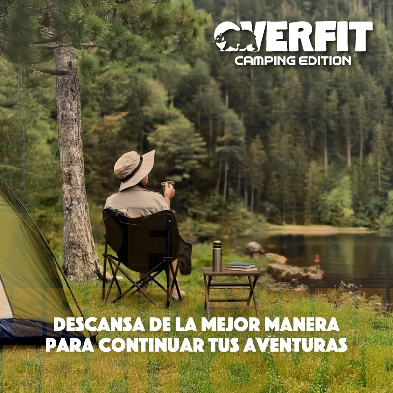 SILLA PLEGABLE CAMPING OVERFIT + BOLSO TRANSPORTE PLAYA - 8
