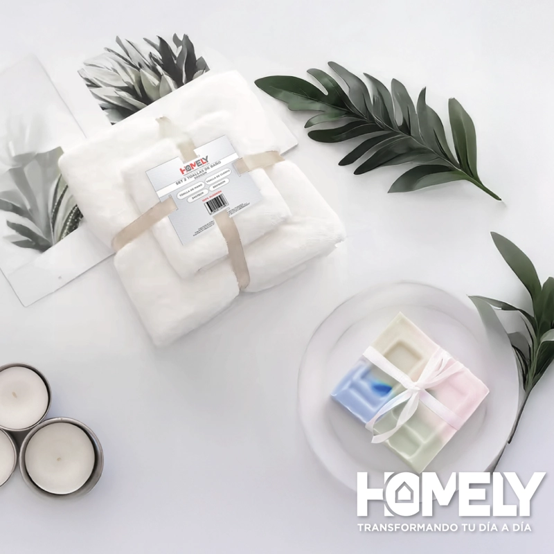 TOALLAS DE BAÑO ALGODON HOMELY 500 GSM CUERPO Y MANOS SET X2 - 8