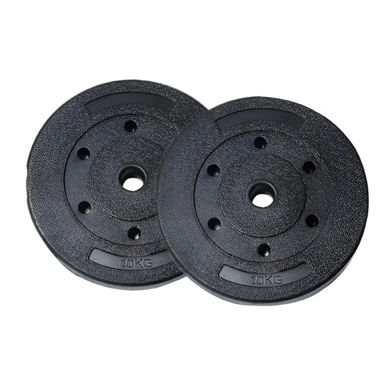 PAR DISCOS PREOLIMPICOS 10KG OVERFIT PVC SET 2 PESAS BARRA - 1