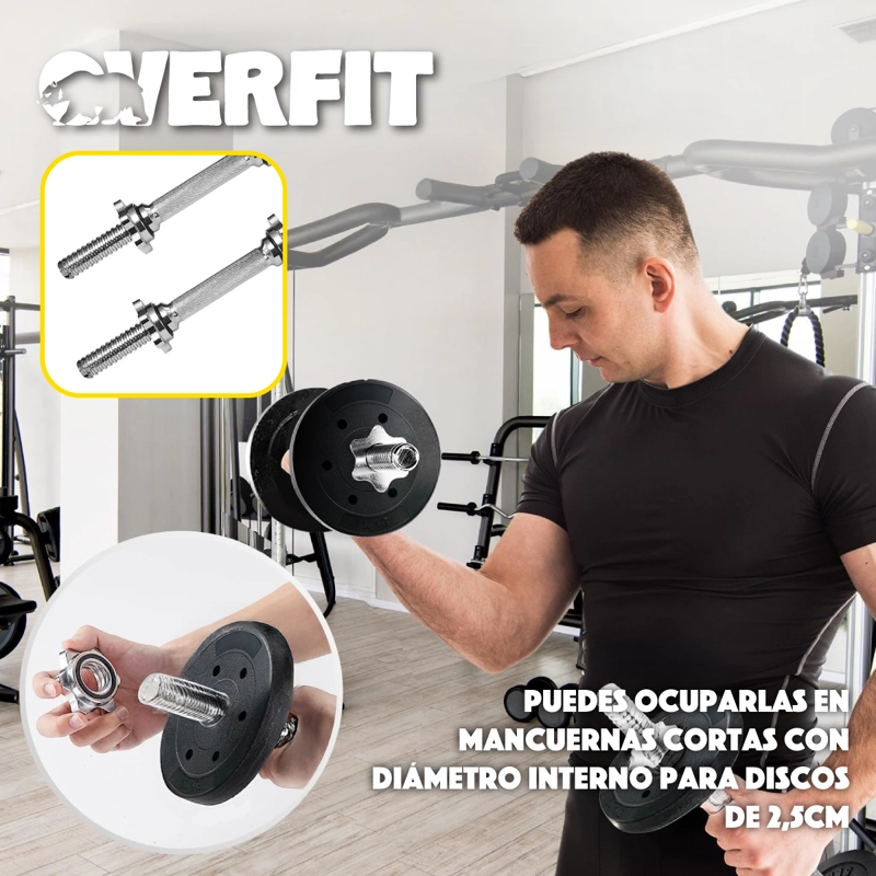 PAR DISCOS PREOLIMPICOS 10KG OVERFIT PVC SET 2 PESAS BARRA - 6