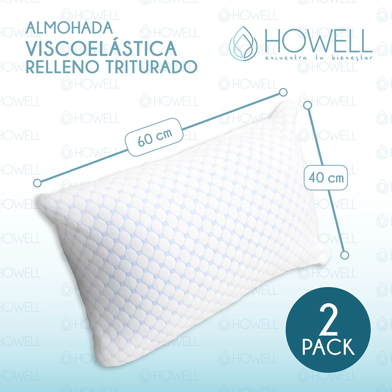 ALMOHADA CERVICAL CLOUDFEEL VISCO HOWELL ORTOPEDICA BAMBU X2 - 2