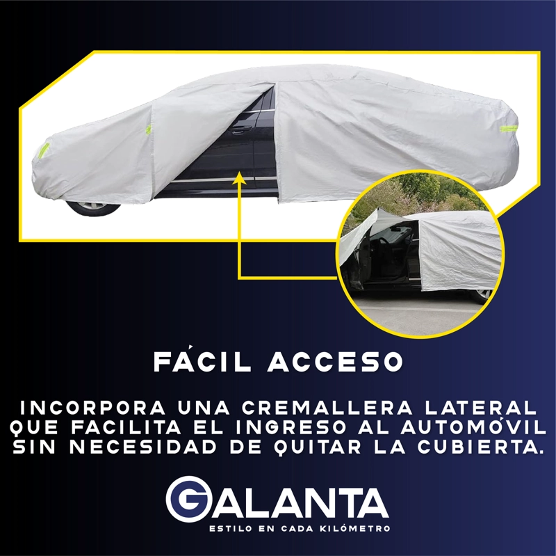 CARPA CUBRE AUTO XL GALANTA IMPERMEABLE PROTECCION INTERIOR - 3