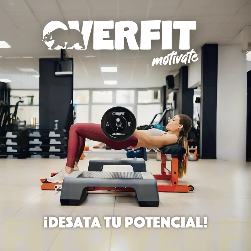 DISCO PESA OLIMPICA GOMA OVERFIT 5KG ANTIDESLIZANTE - 9