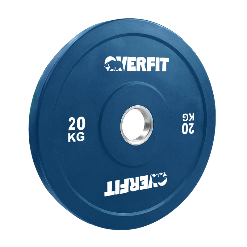 DISCO PESA OLIMPICA GOMA OVERFIT 20KG ANTIDESLIZANTE - 1