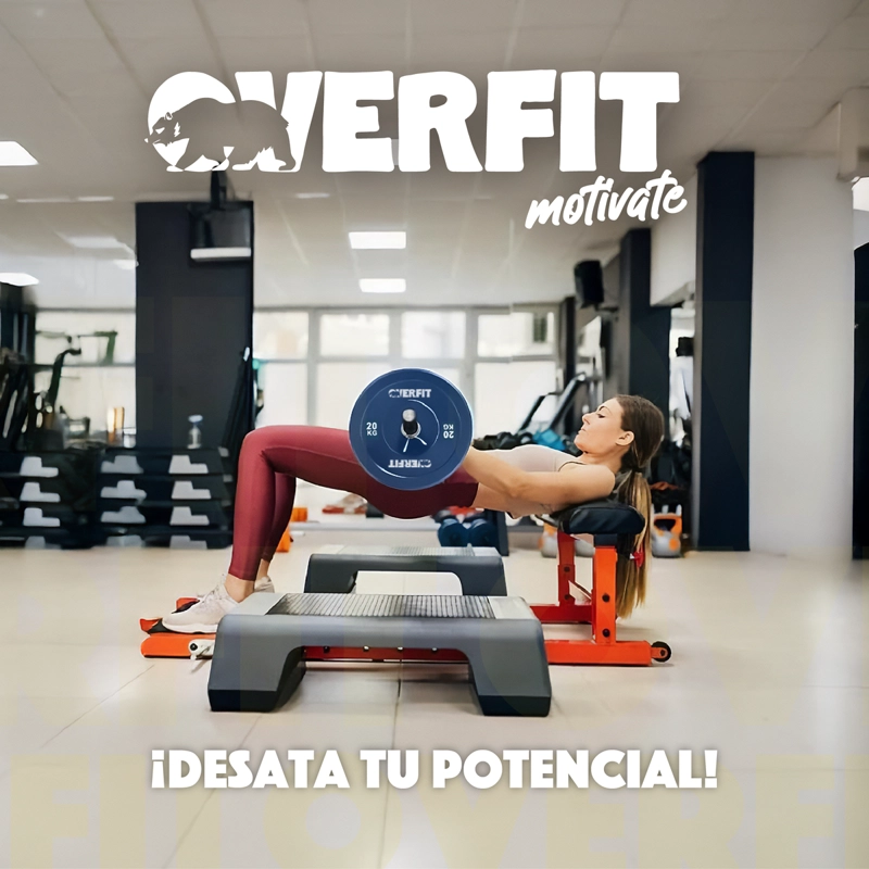 DISCO PESA OLIMPICA GOMA OVERFIT 20KG ANTIDESLIZANTE - 9
