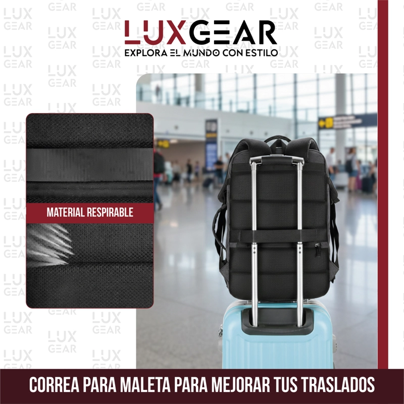 MOCHILA DE VIAJE 900D LUXGEAR NOTEBOOK CABINA 28 LITROS - 7