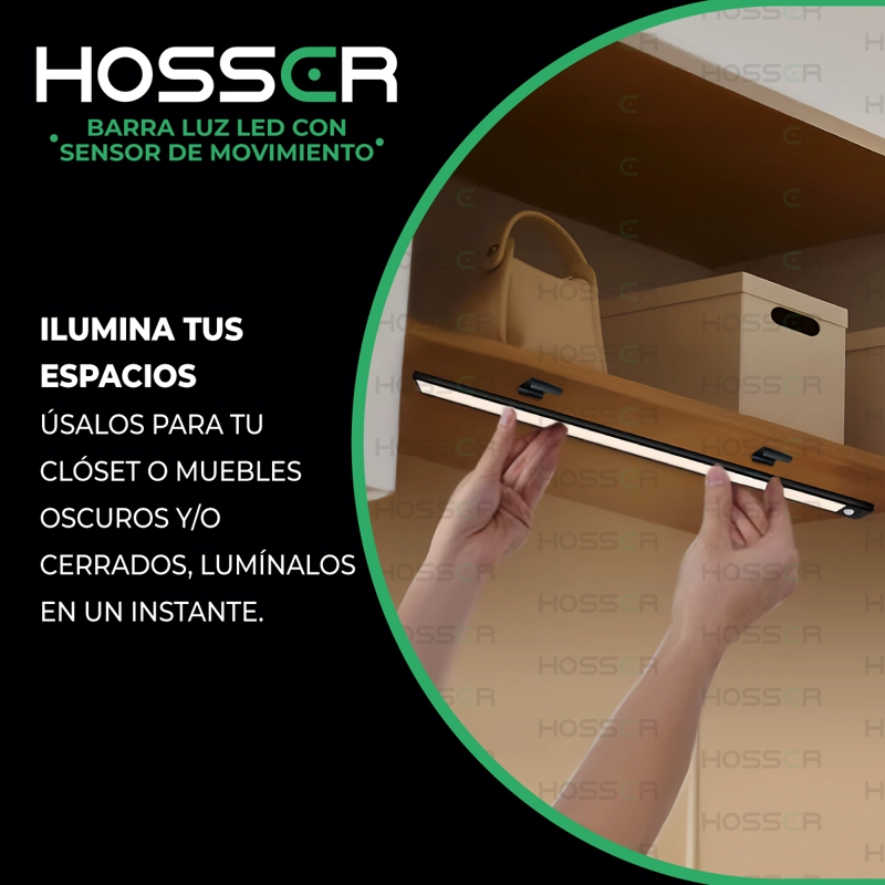 APLIQUE PARED LUZ LED HOSSER BARRA CON SENSOR DE MOVIMIENTO - 7