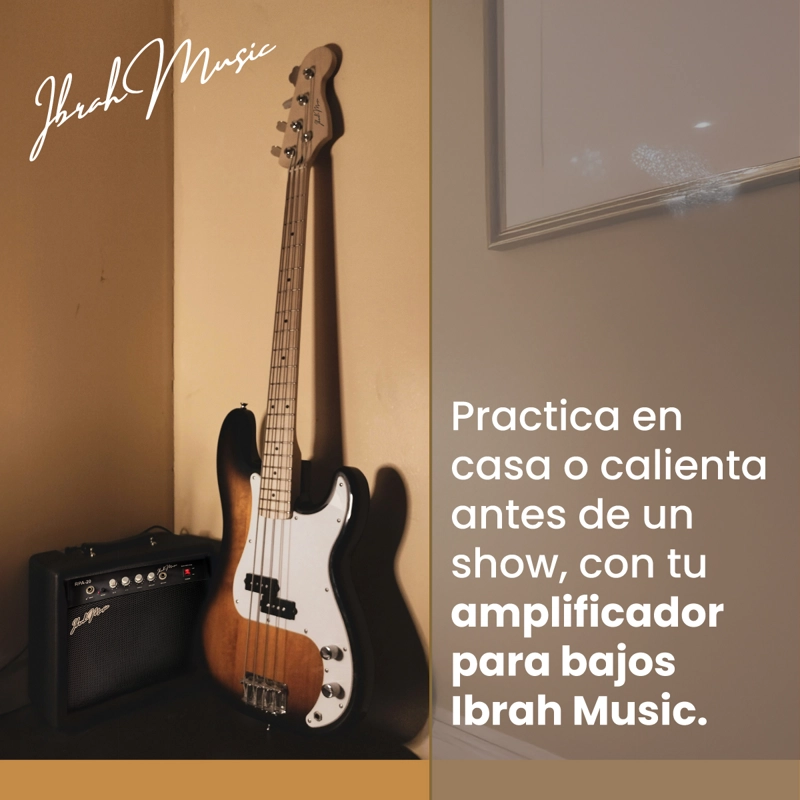 AMPLIFICADOR BAJO ELECTRICO IBRAH MUSIC 20W RPA-20 + BOOST - 7