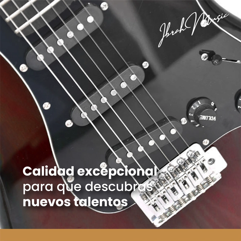 GUITARRA ELECTRICA STRATOCASTER IBRAH + AMPLIF + ACCESORIOS - 7