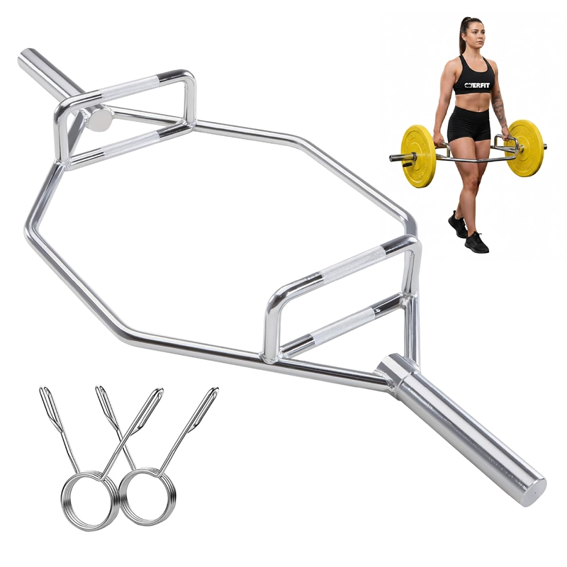BARRA OLIMPICA HEXAGONAL 23KG OVERFIT ACERO PESO MUERTO - 1