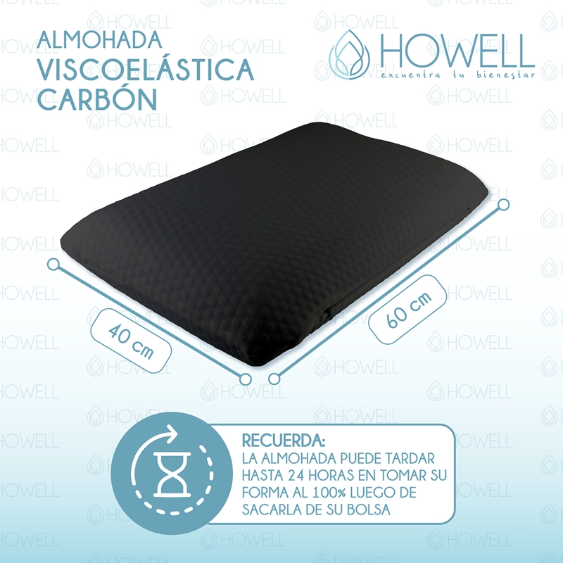 ALMOHADA CERVICAL MEMORY FOAM HOWELL VISCO CARBON AIRCELL - 2