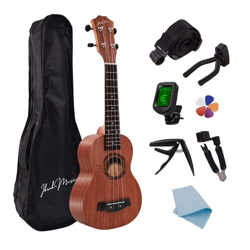 UKELELE CAOBA SOPRANO CONCIERTO IBRAH MUSIC + ACCESORIOS - 1