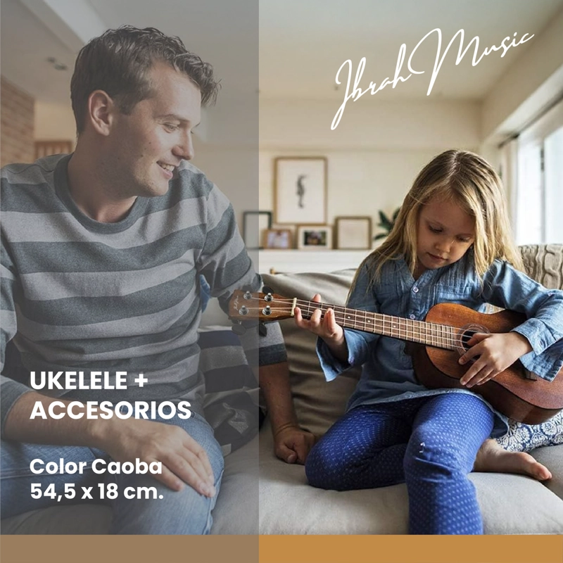 UKELELE CAOBA SOPRANO CONCIERTO IBRAH MUSIC + ACCESORIOS - 9