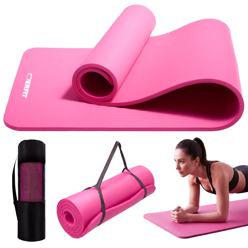 MAT YOGA NBR OVERFIT 189X61CM 15MM ROSADO ANTIDESLIZANTE - 1
