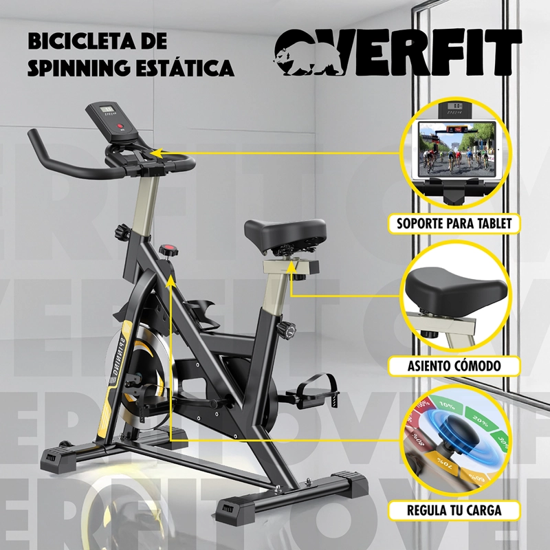 BICICLETA DE SPINNING PRO OVERFIT ESTATICA FITNESS GYM 6 KG - 4