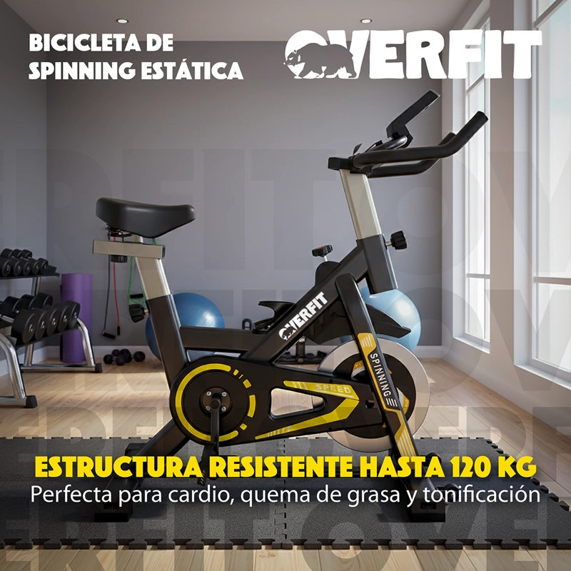 BICICLETA DE SPINNING PRO OVERFIT ESTATICA FITNESS GYM 6 KG - 9