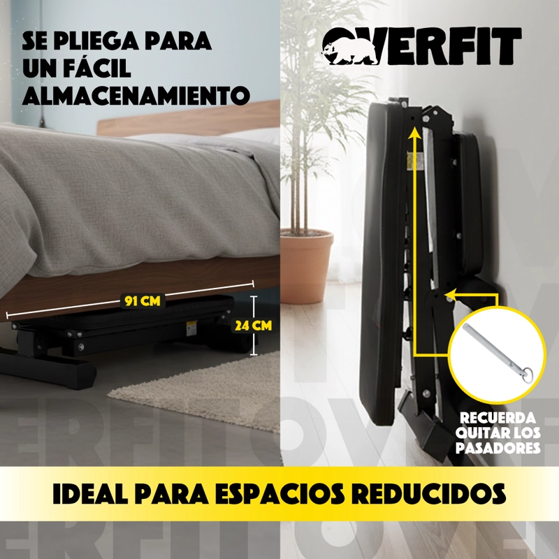 BANCO RECLINABLE GYM MULTIFUNCIONAL OVERFIT PRESS AJUSTABLE - 5