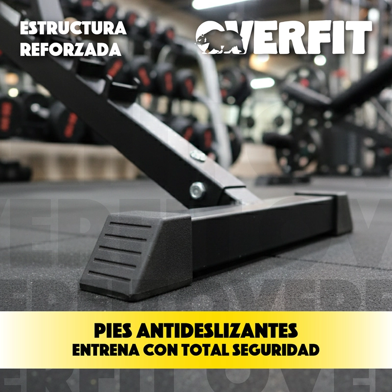 BANCO RECLINABLE GYM MULTIFUNCIONAL OVERFIT PRESS AJUSTABLE - 6