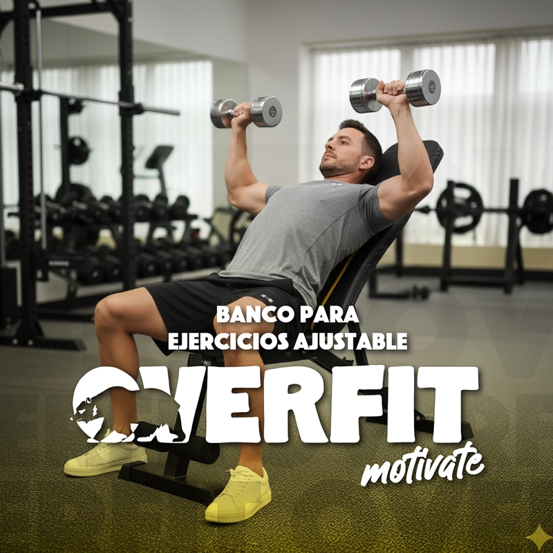 BANCO RECLINABLE GYM MULTIFUNCIONAL OVERFIT PRESS AJUSTABLE - 9